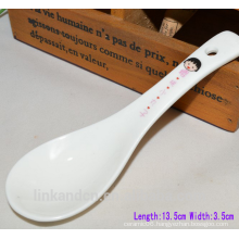 2015 Haonai Antique cartoon design ceramic spoon